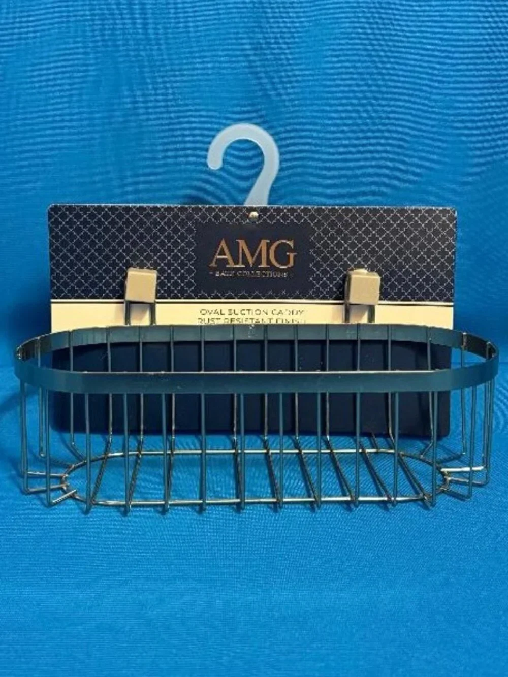 NEW AMG BATH COLLECTIONS OVAL SUCTION CADDY CHROME COLOR & RUST RESISTANT FINISH